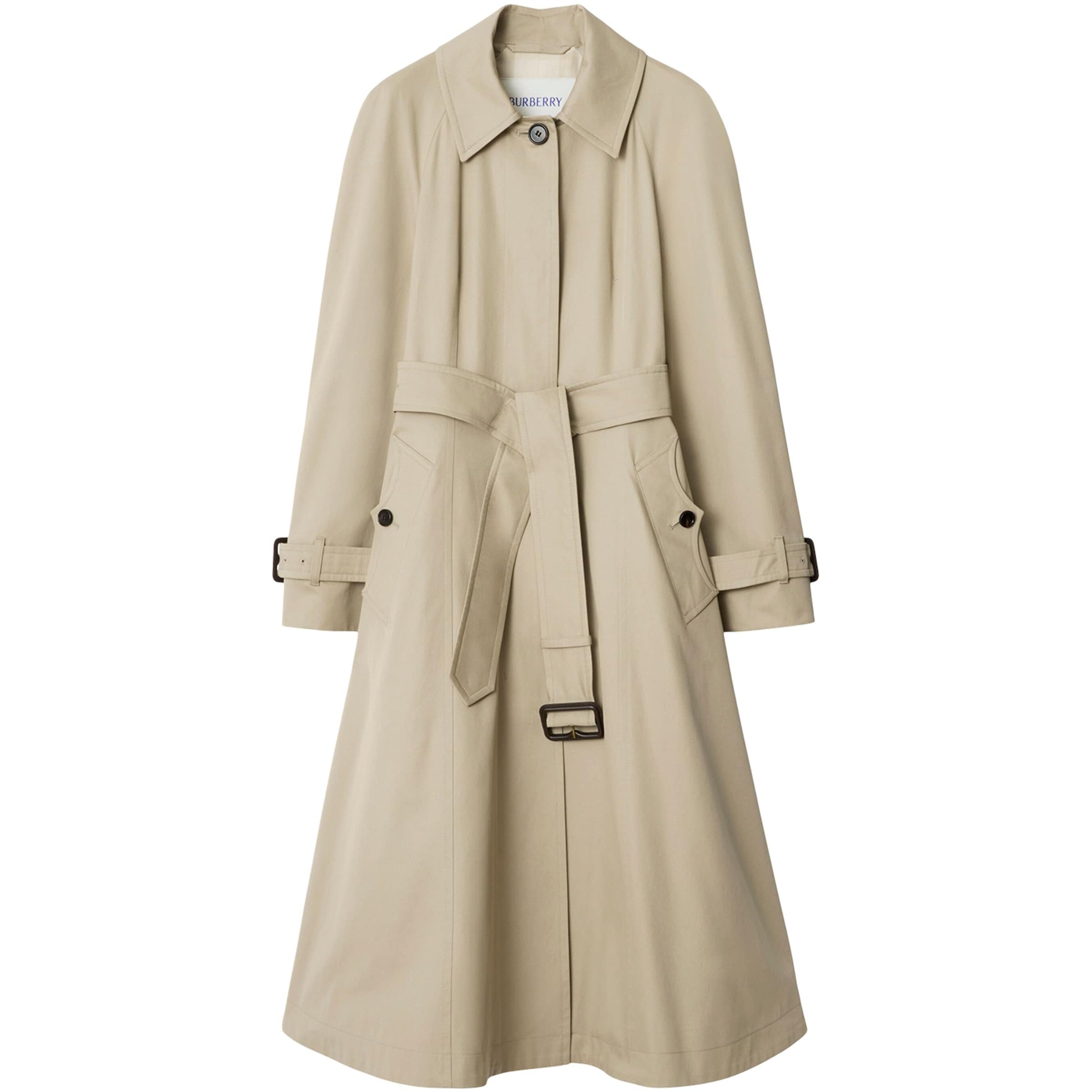Beige Gabardine Ellingham Long Car Coat