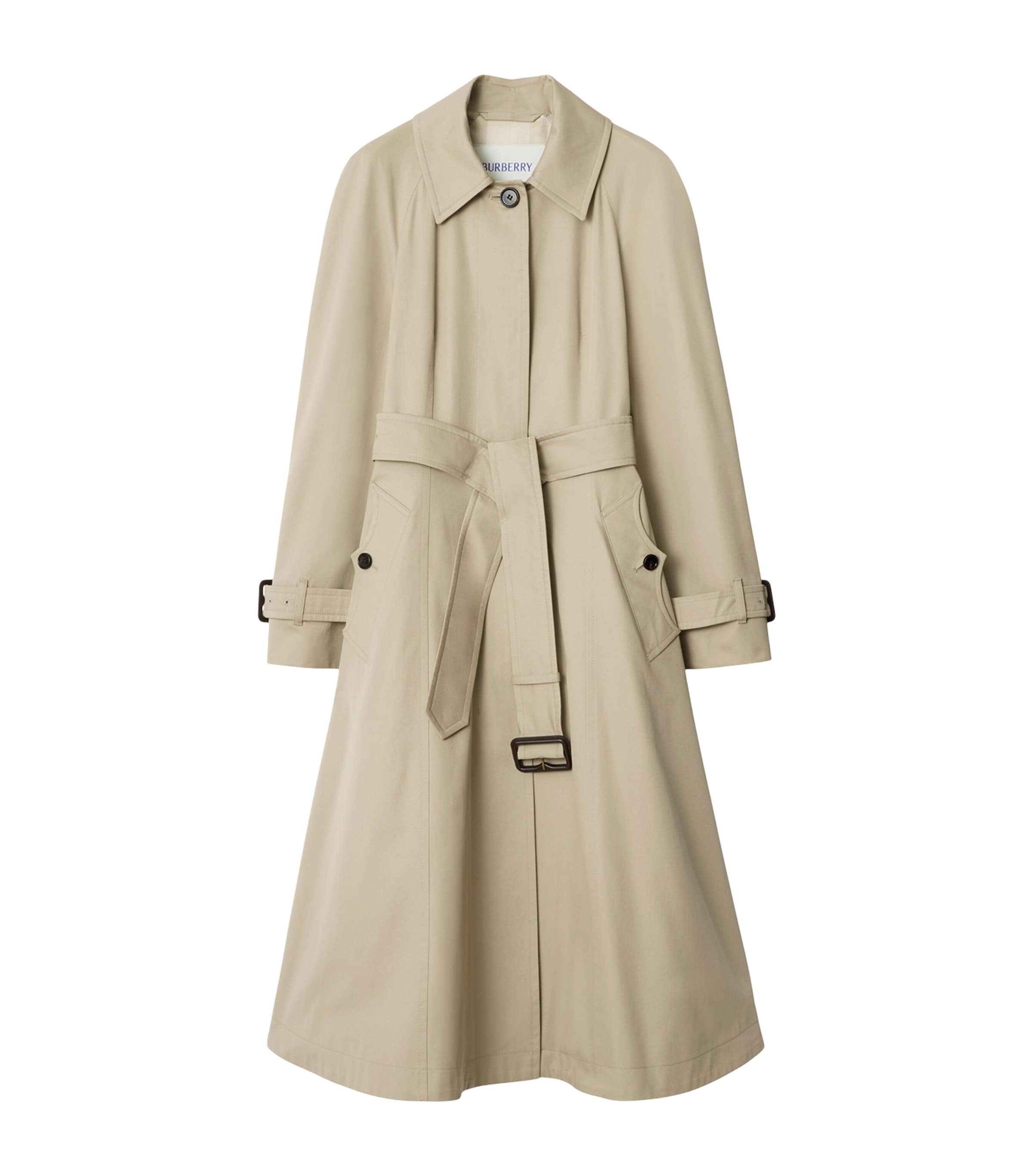 Beige Gabardine Ellingham Long Car Coat