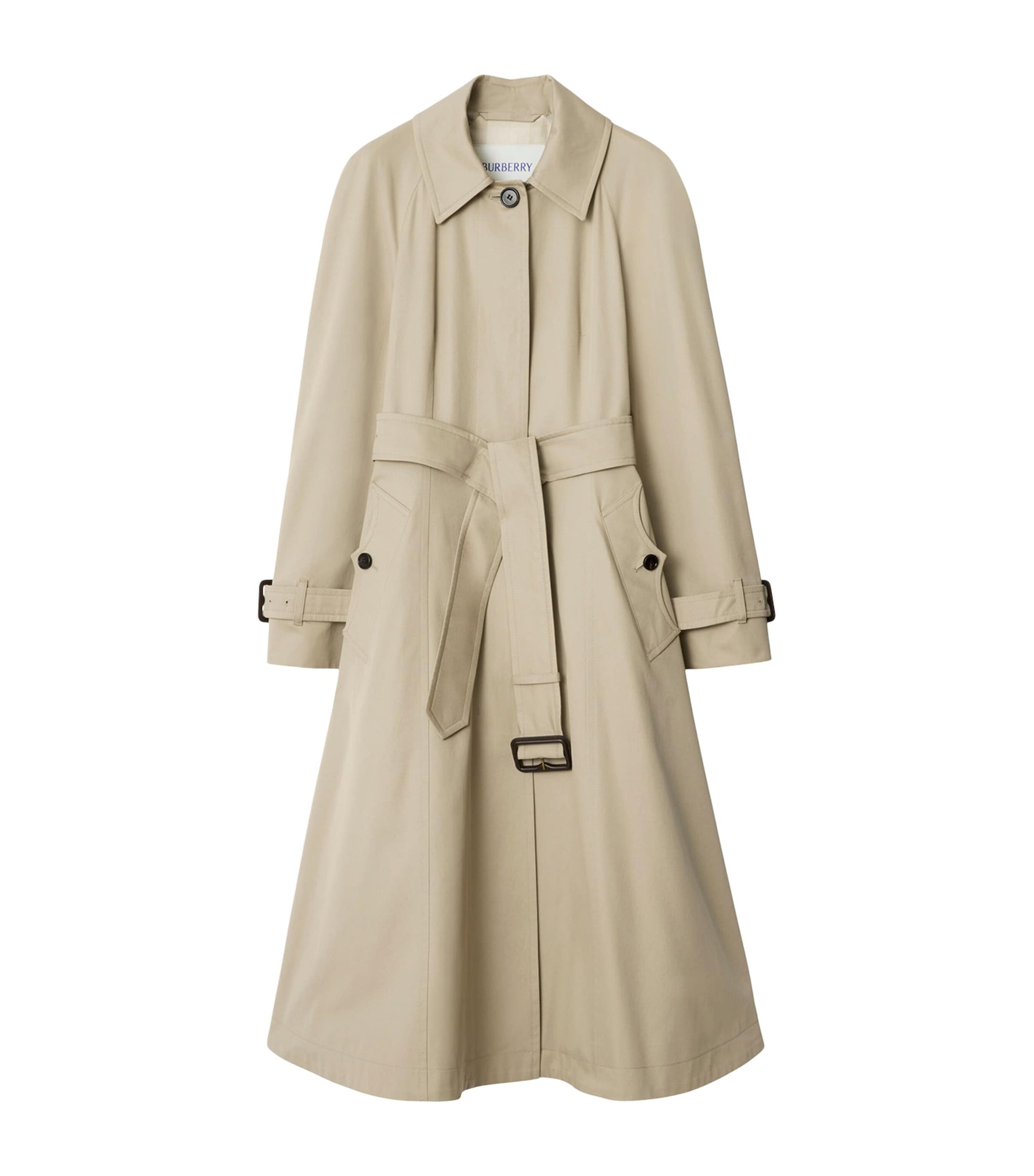 Beige Gabardine Ellingham Long Car Coat