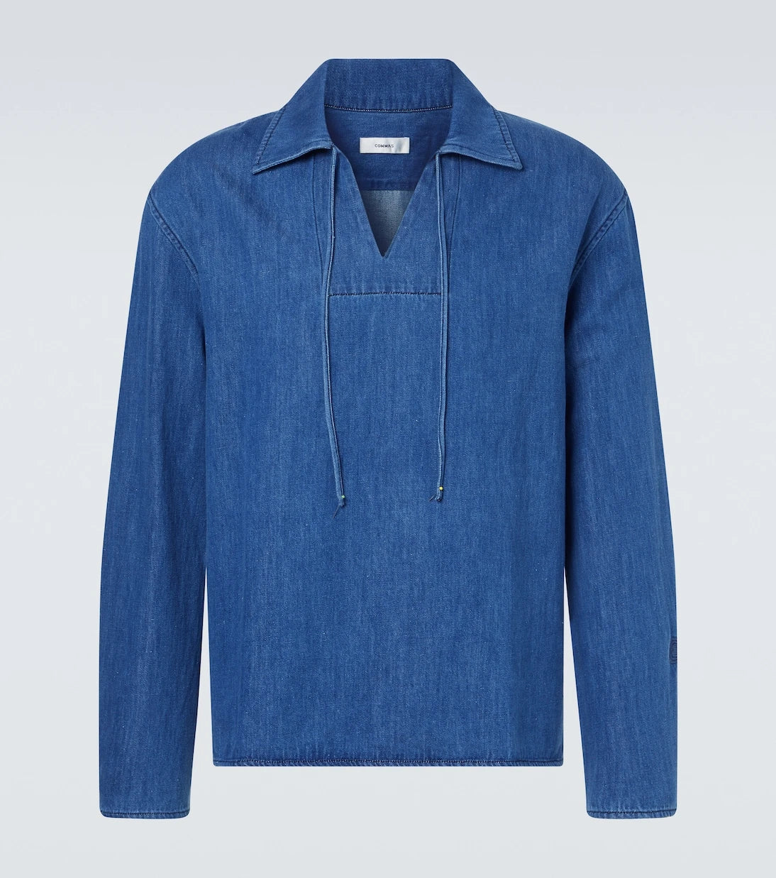 Commas - Tie-neck denim shirt