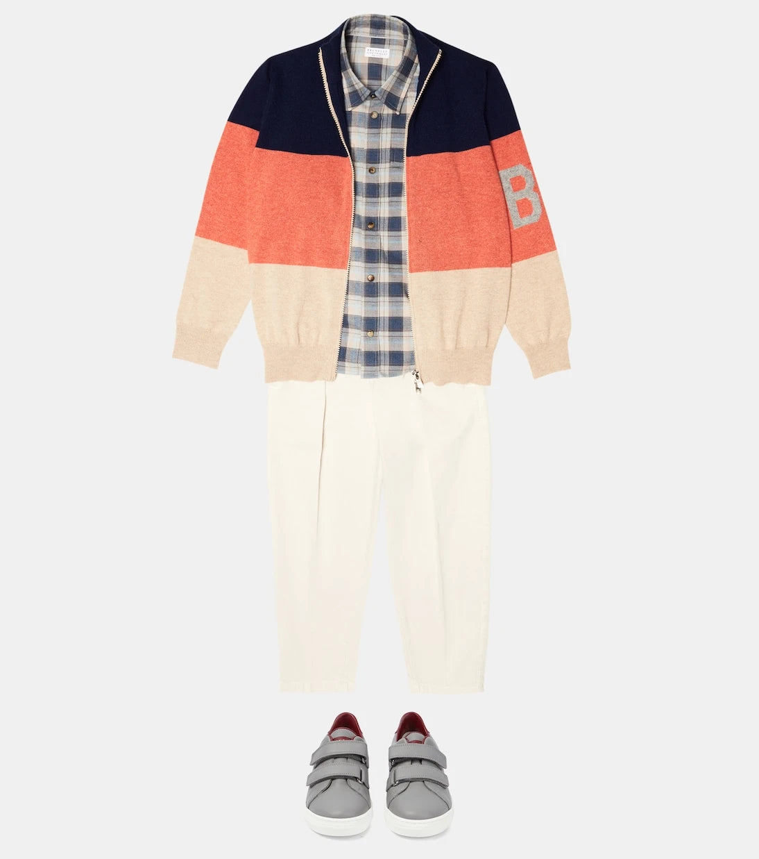 Brunello Cucinelli Kids - Zip-up cashmere sweater
