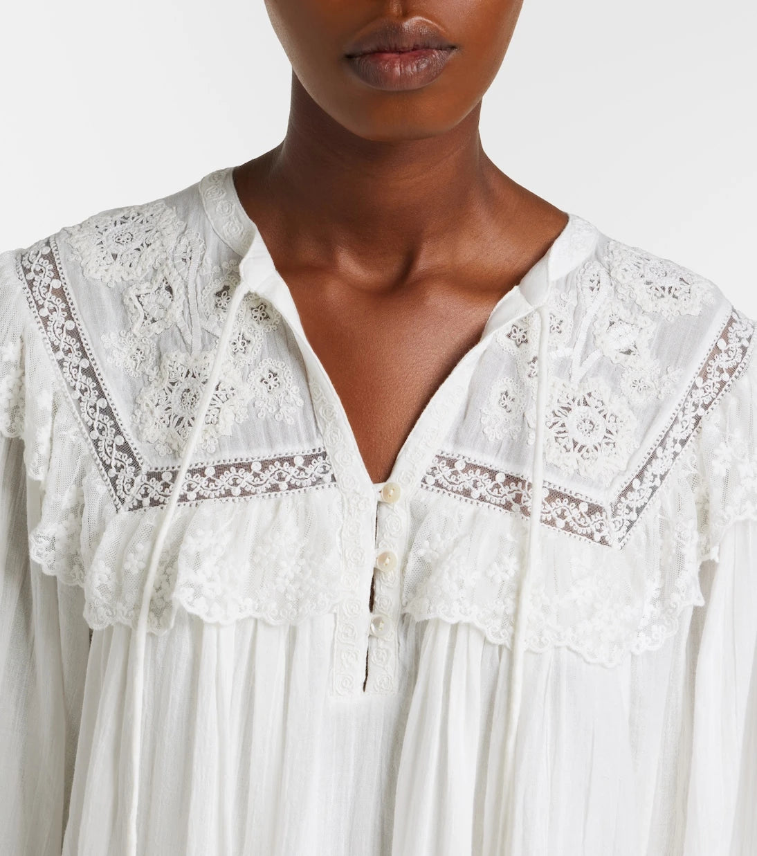 Rixo - Inez embroidered cotton minidress