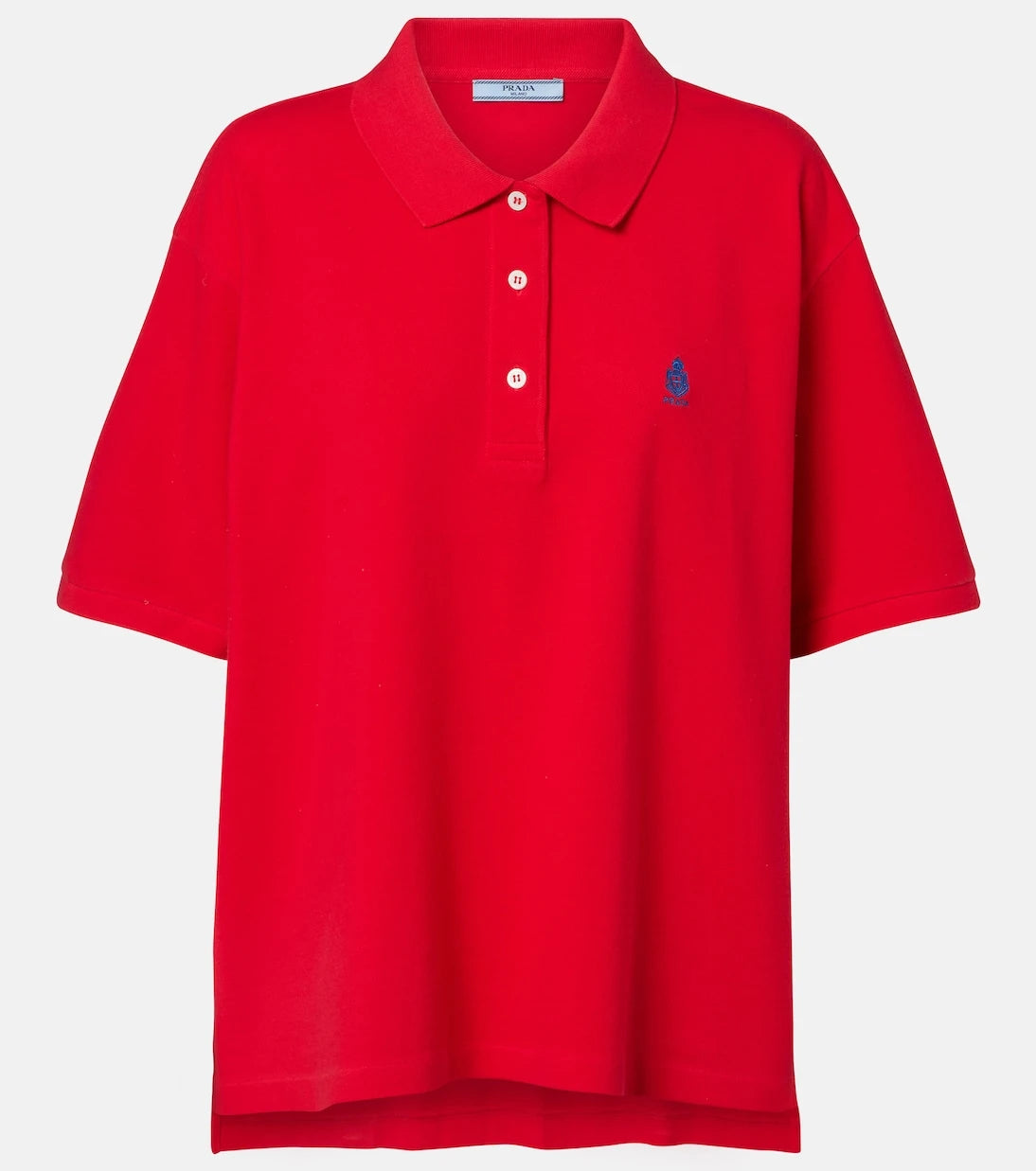 Prada - Logo cotton piqué polo shirt
