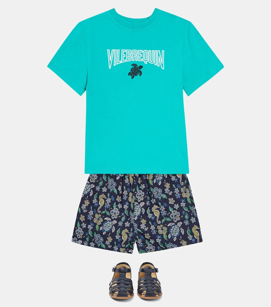 Vilebrequin Kids - Mosaïque printed cotton shorts