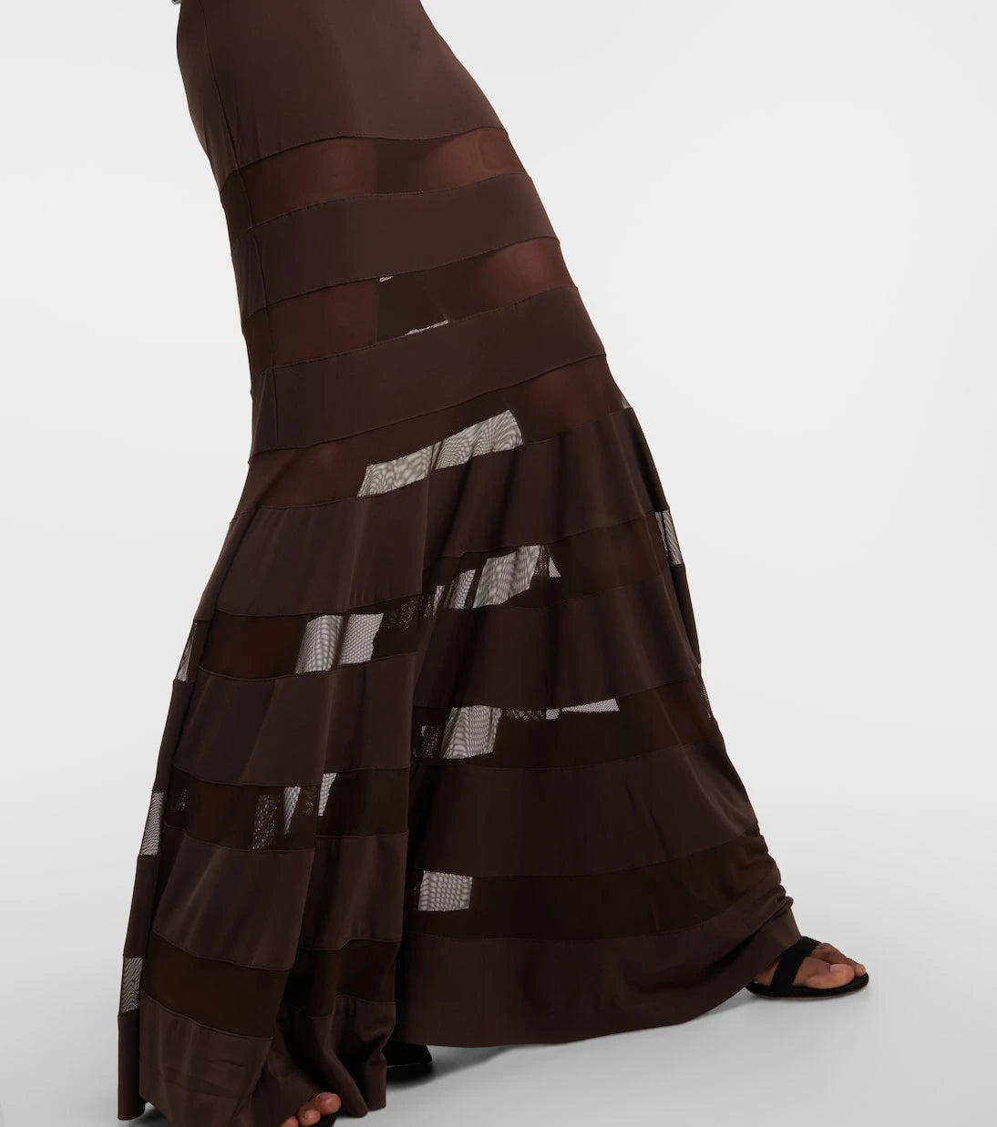 Norma Kamali - Mesh-panelled gown