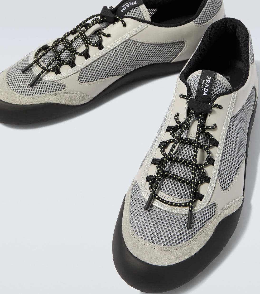 Prada - Speedrock leather-trimmed sneakers