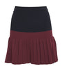 Blue Knitted Pleated Mini Skirt