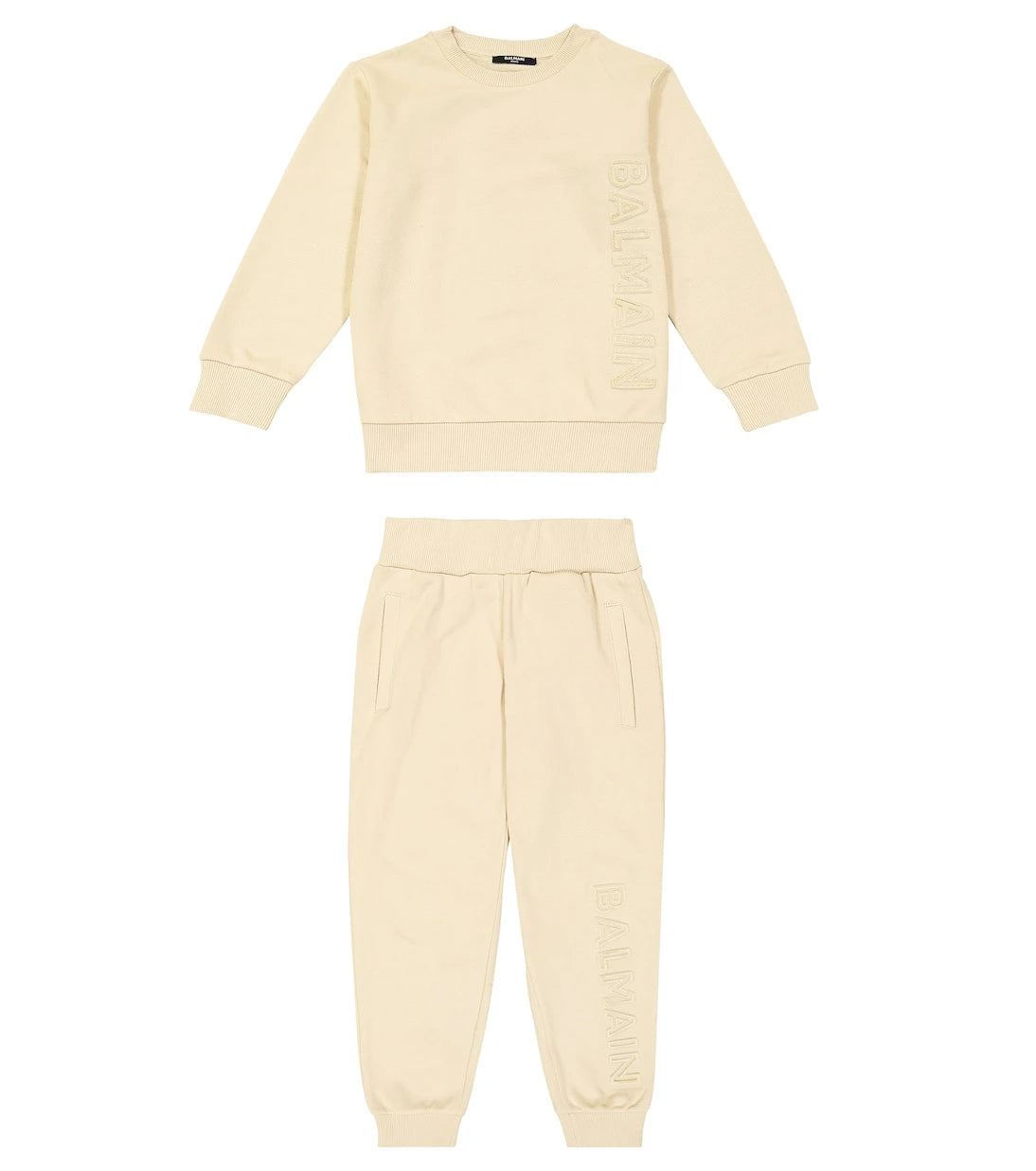 Balmain Kids - Cotton fleece sweatshirt and sweatpants set