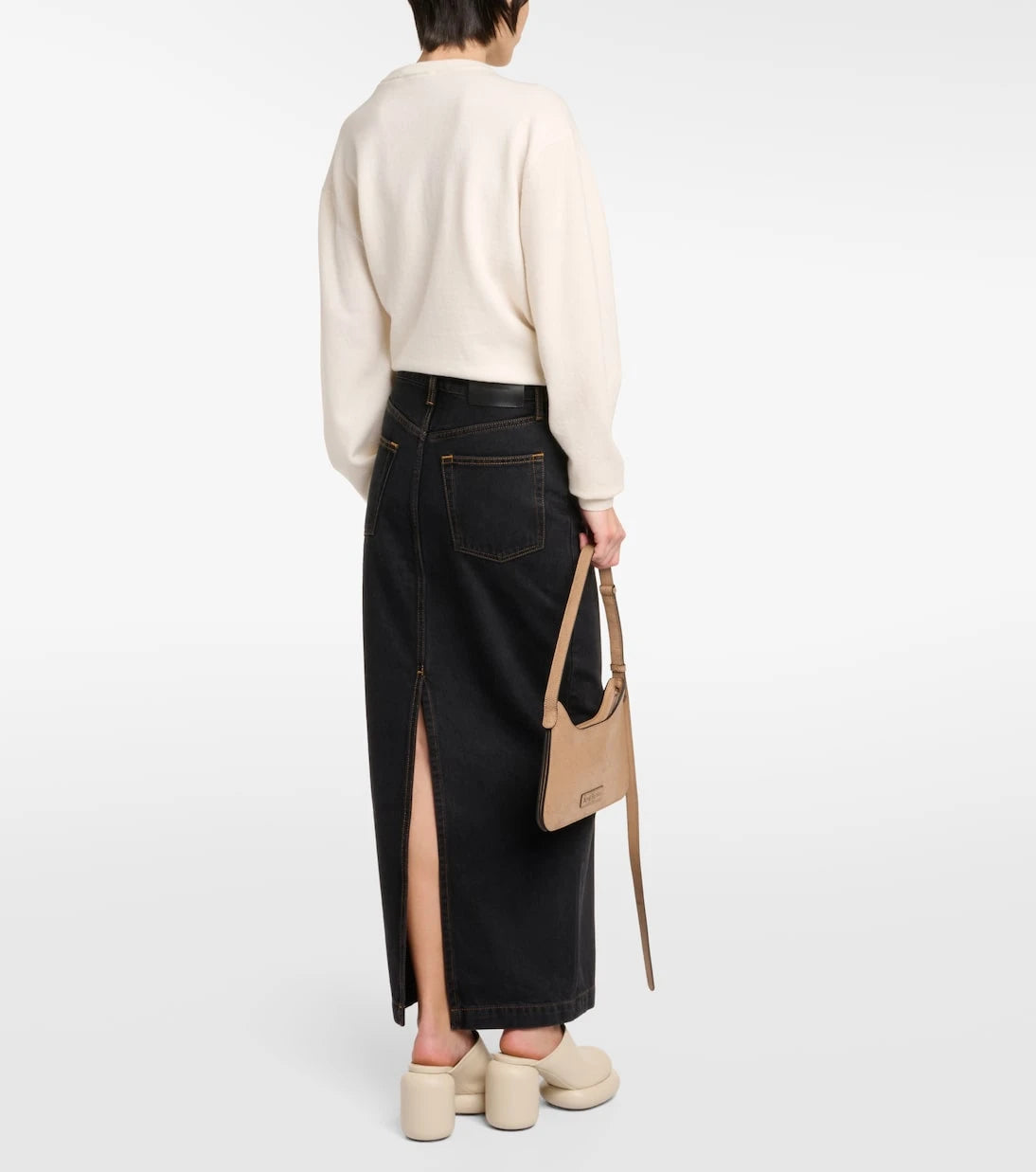 Wardrobe.NYC - تنورة جينز ماكسي