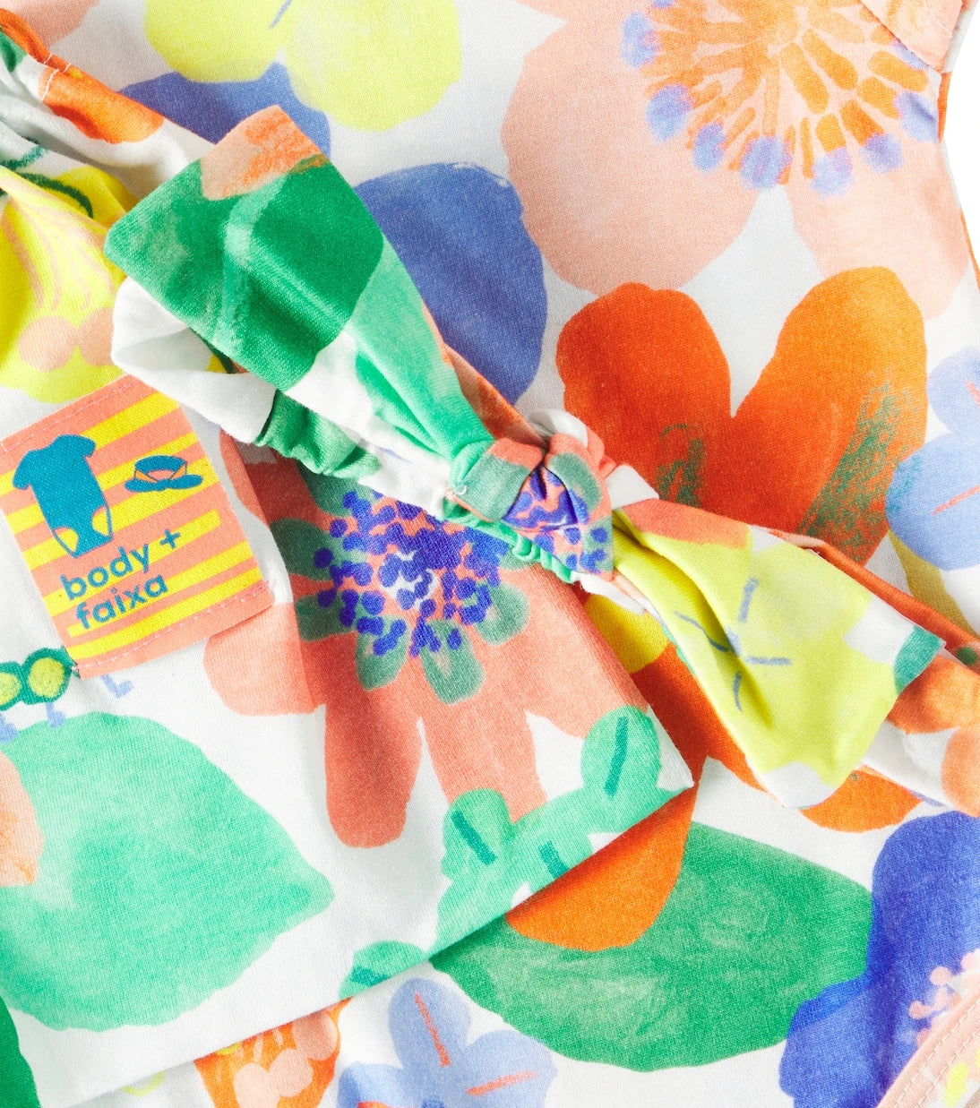 Fábula - Baby floral cotton bodysuit and headband set