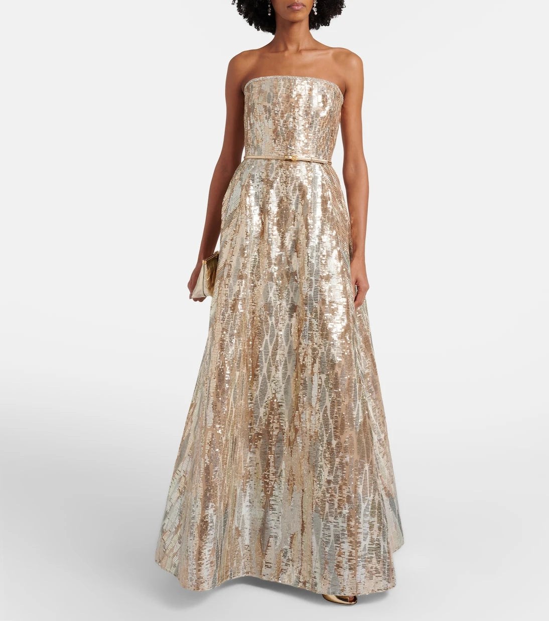 Elie Saab - Sequined bustier gown