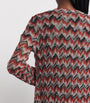 Missoni Red Zigzag Open-Front Cardigan