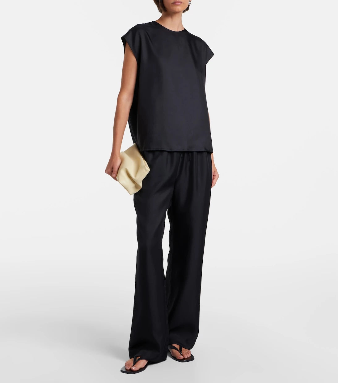 Asceno - Aurelia silk wide-leg pants