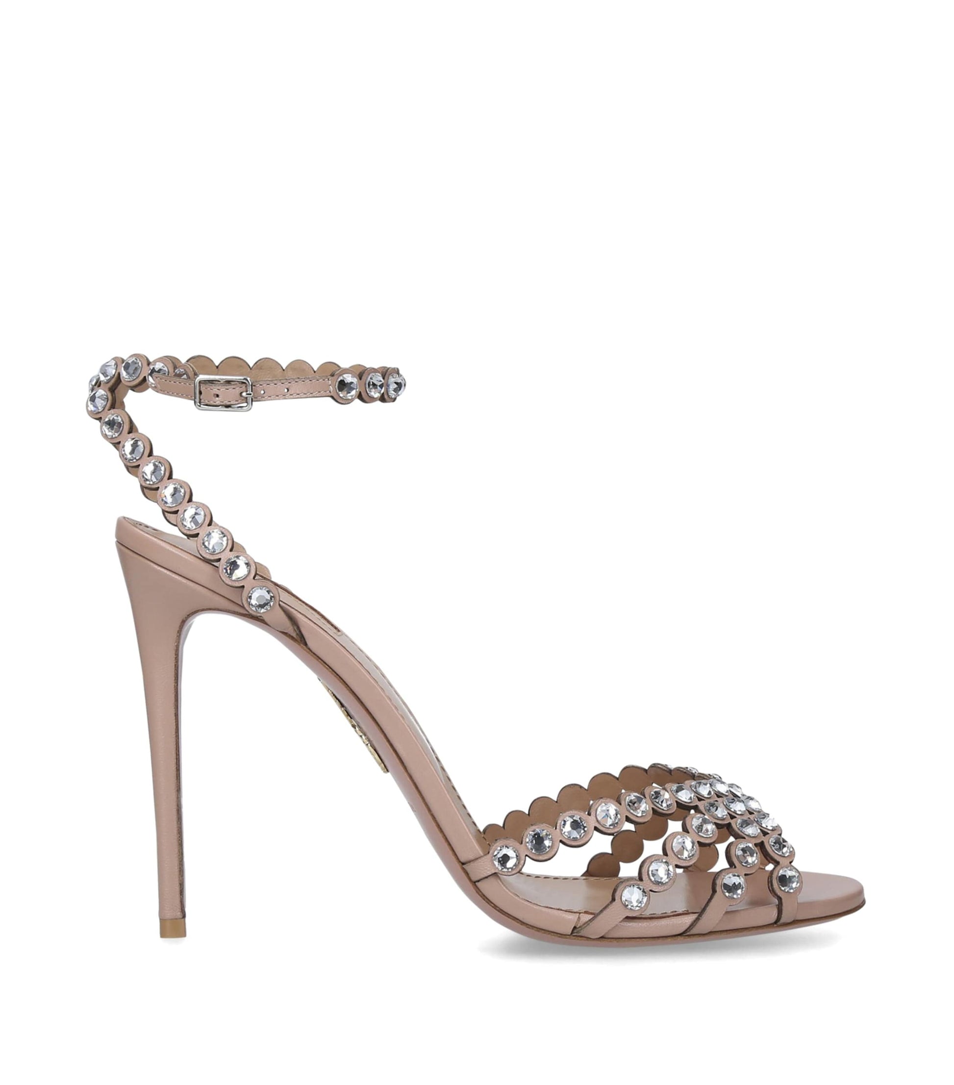 Aquazzura Crystal-Embellished Tequila Sandals 105