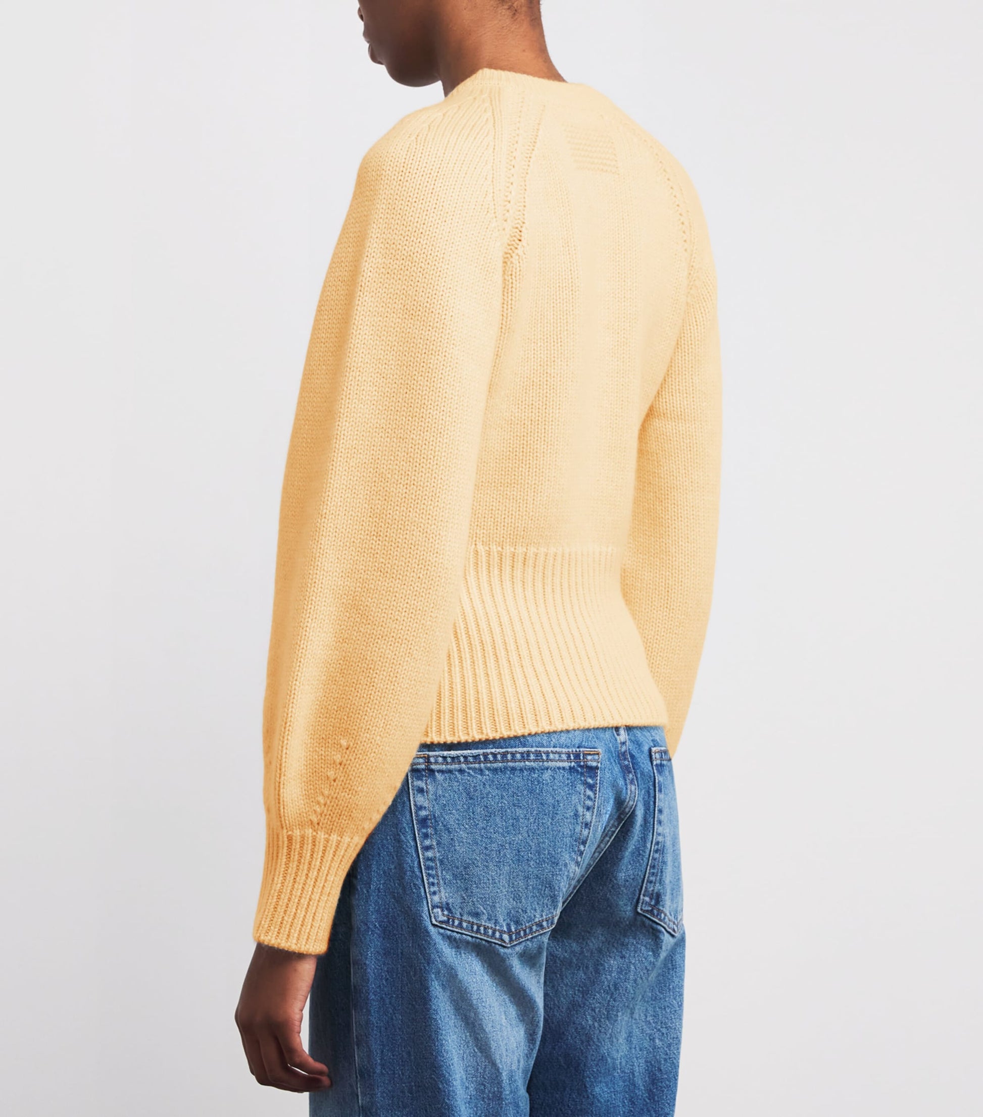 Yellow Cashmere Sculpted Cardigan