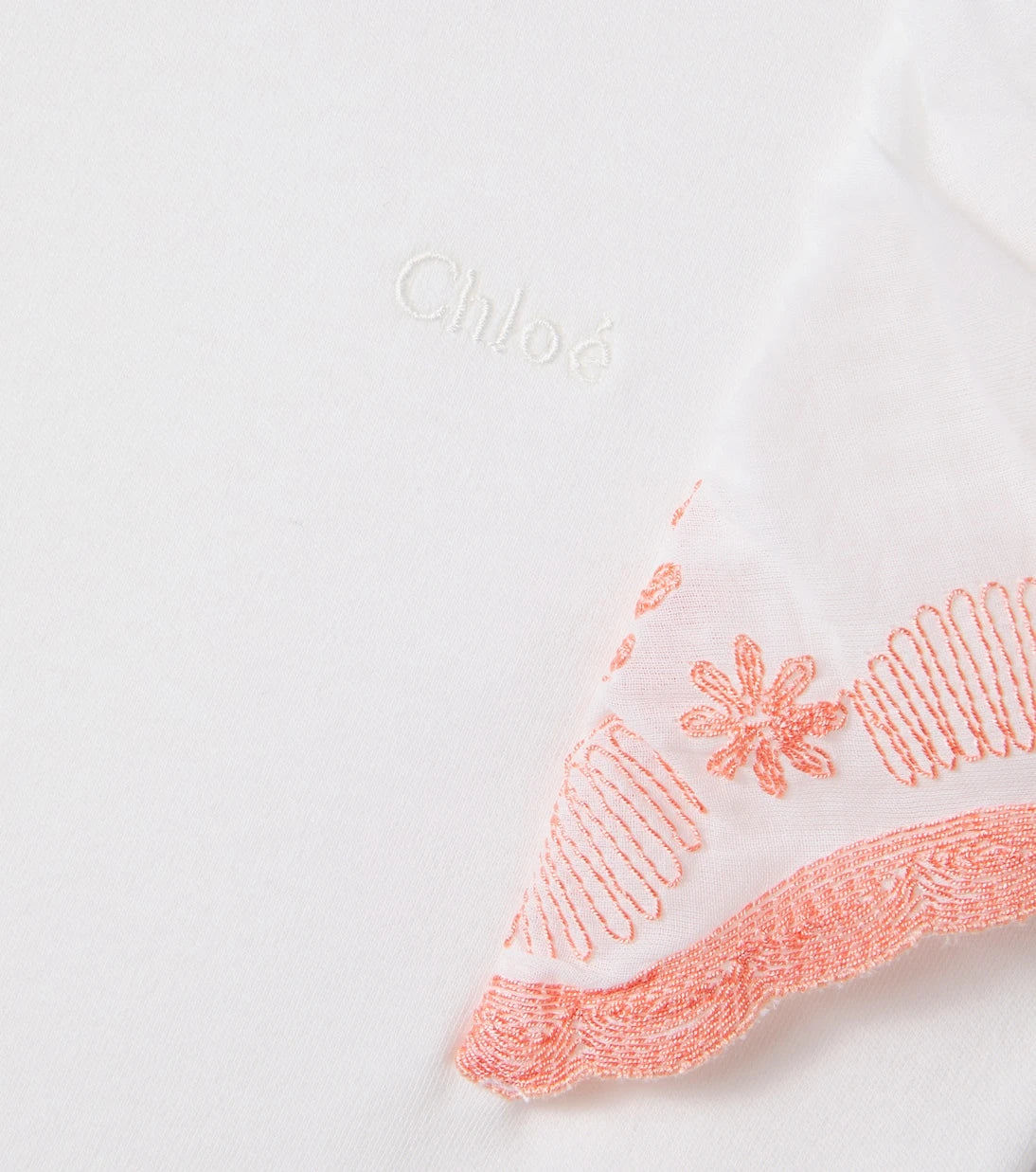 Chloé Kids - تي شيرت قطني مطرز