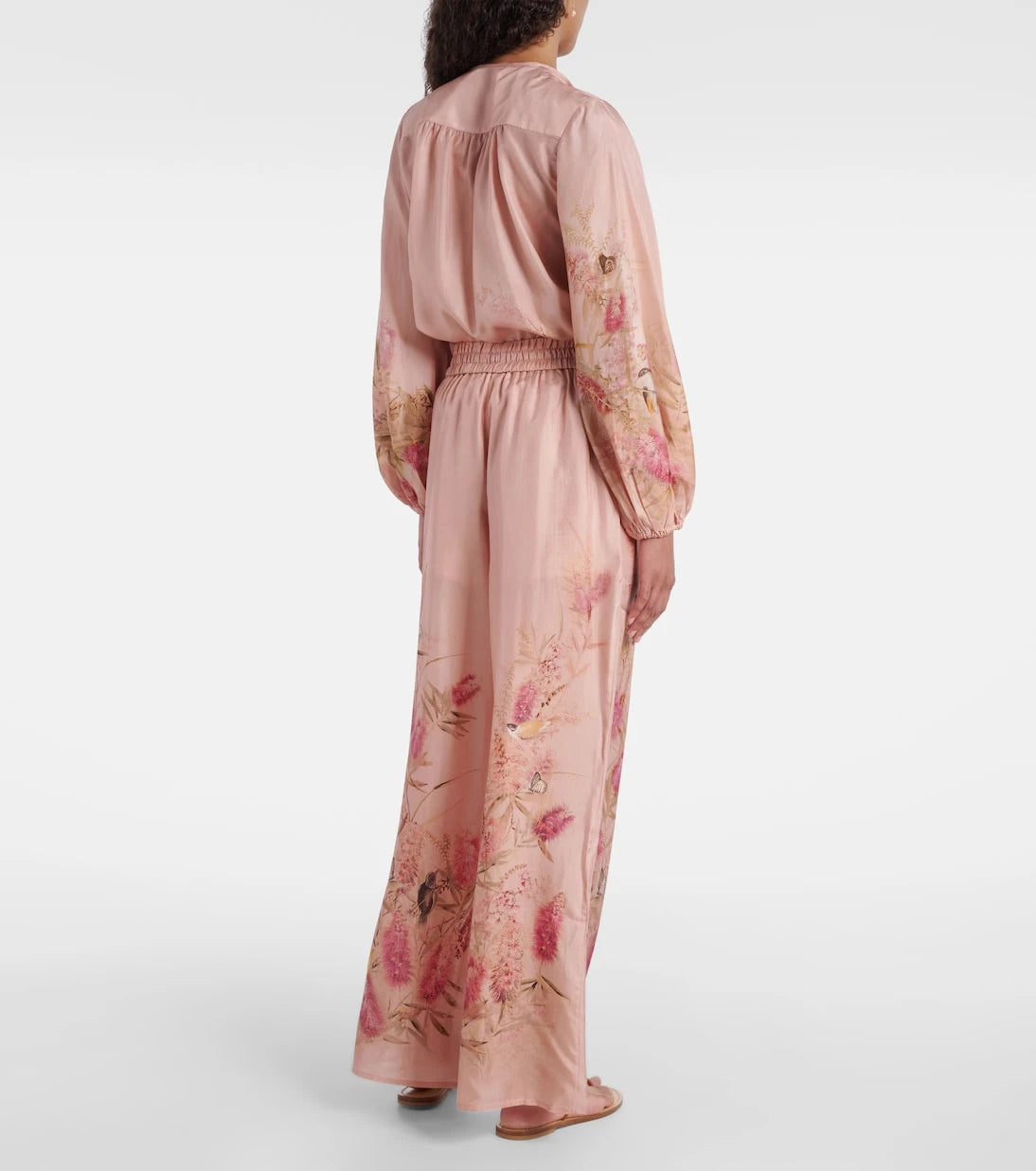 Zimmermann - Cascadian floral silk wide-leg pants