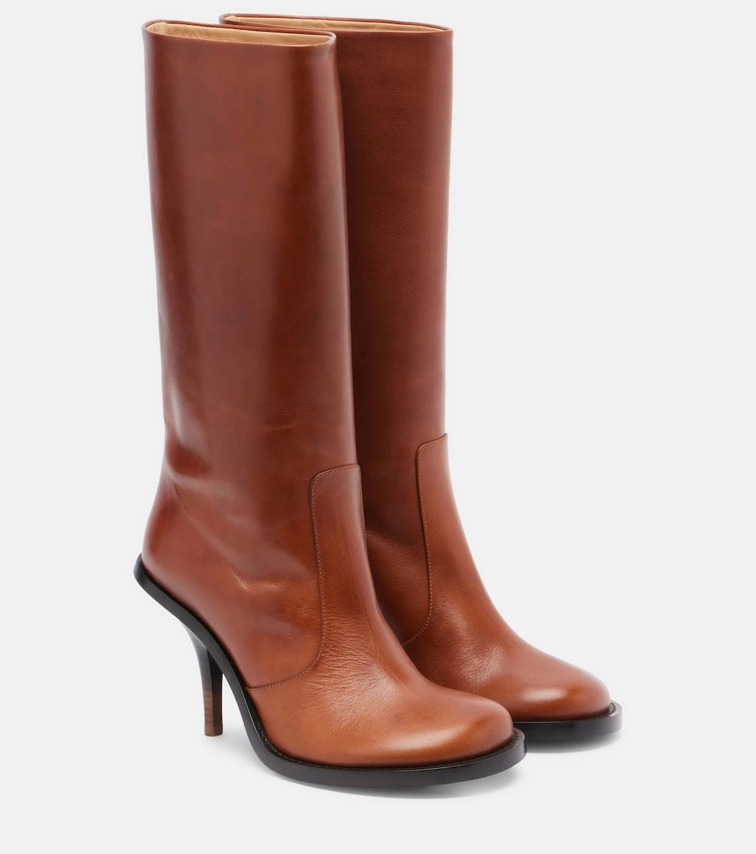 Dries Van Noten - 90 leather knee-high boots