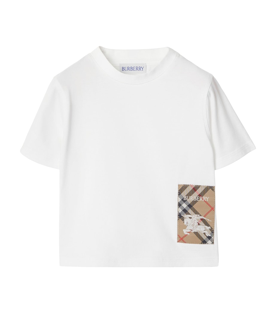 Burberry Kids Cotton Check-Patch T-Shirt (6-24 Months)
