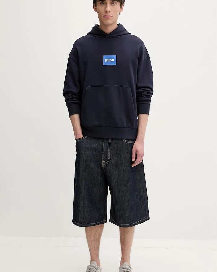 HUGO Blue erkek pamuklu kapüşonlu sweatshirt Nayohood
