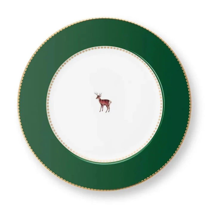 Pip Studio Birds Dark Green 21,5 cm Tatlı Tabakları Seti (6 Parça)