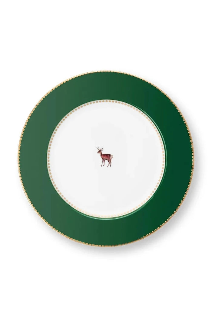 Pip Studio Birds Dark Green 21,5 cm Tatlı Tabakları Seti (6 Parça)