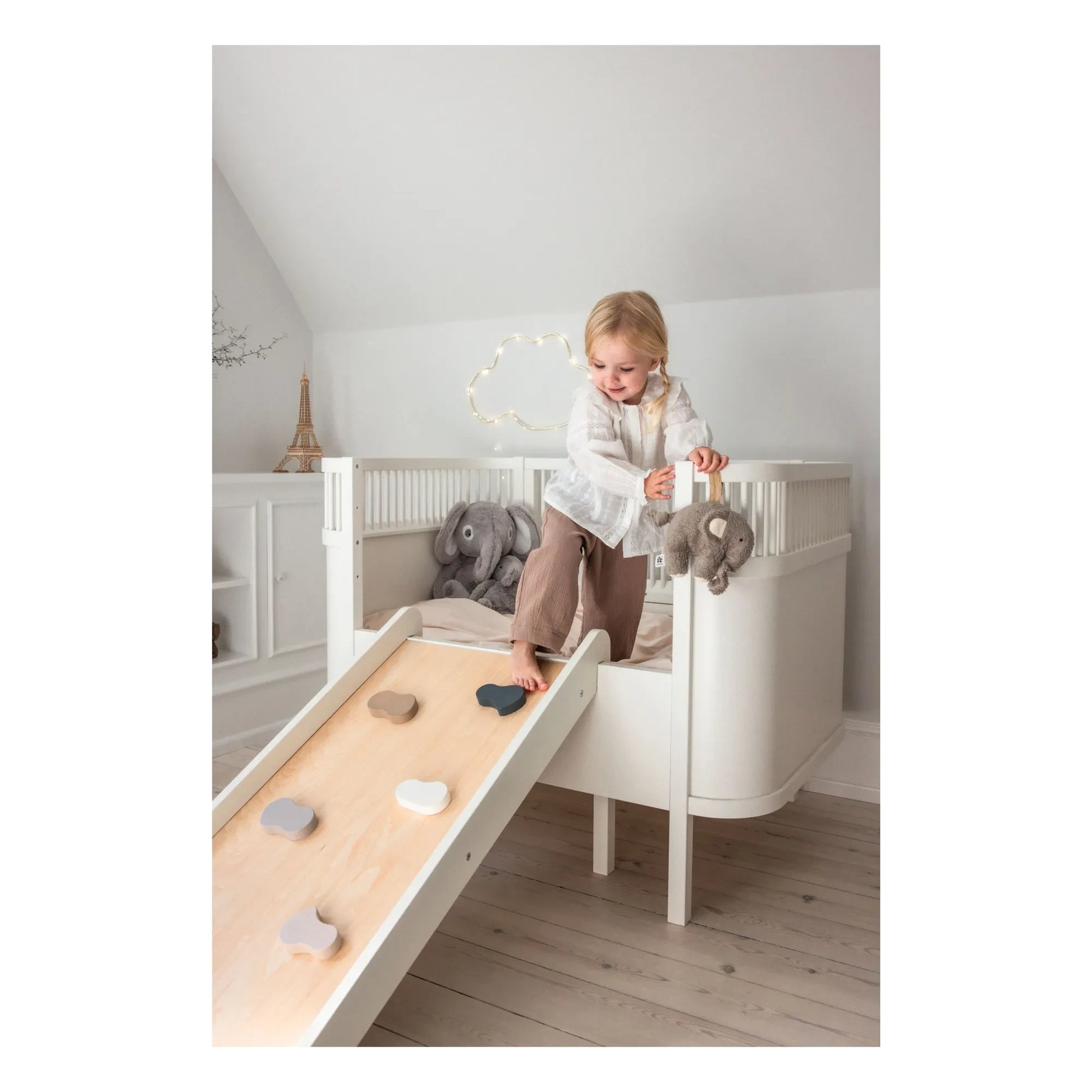 Sebra - 2 in 1 bed slide | White