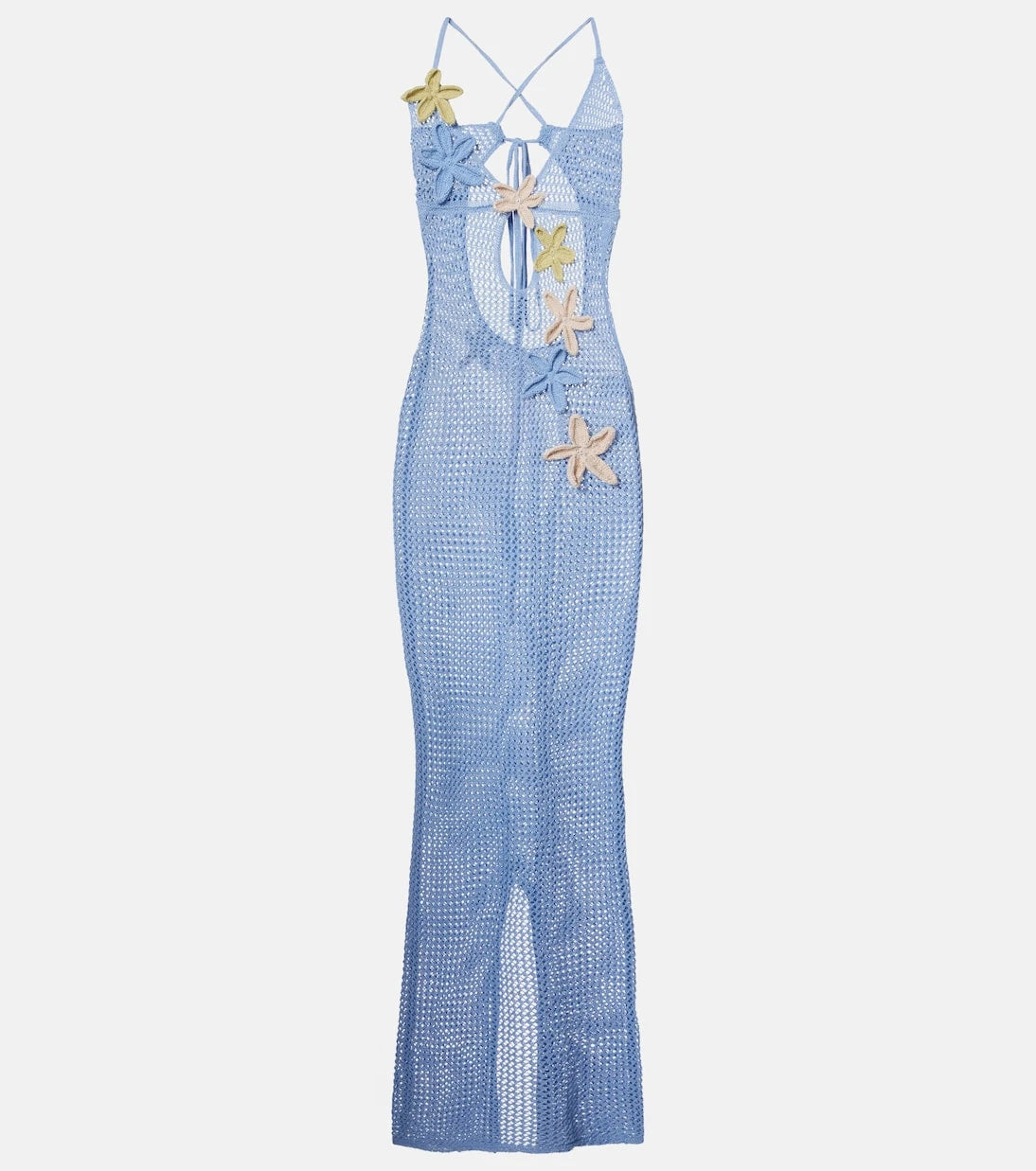 Bananhot - Hilsa open-knit lamé maxi dress