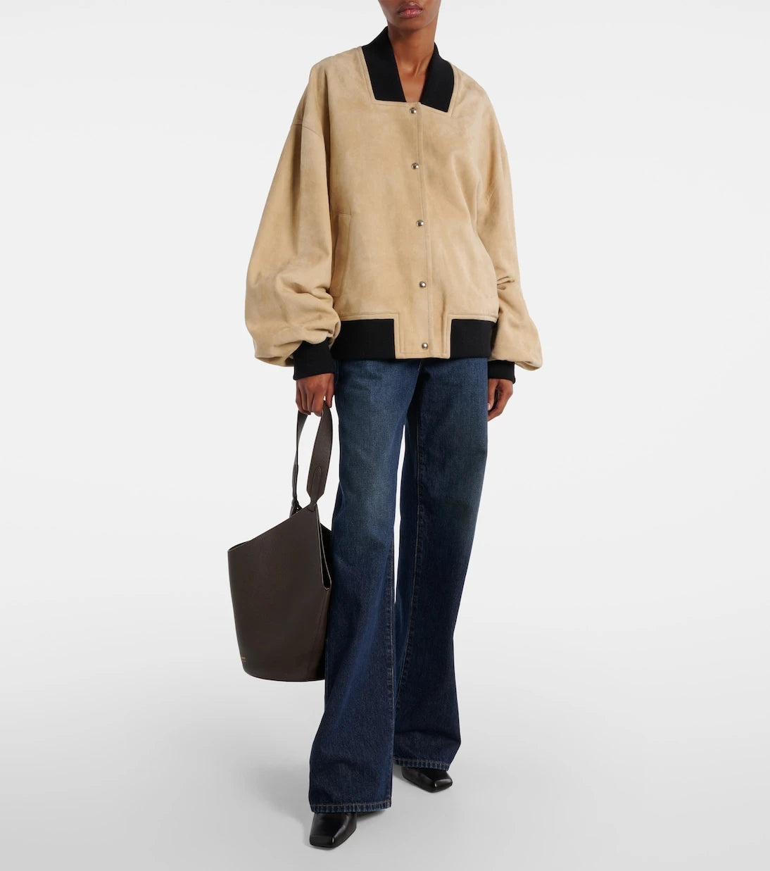 Khaite - Spence suede bomber jacket