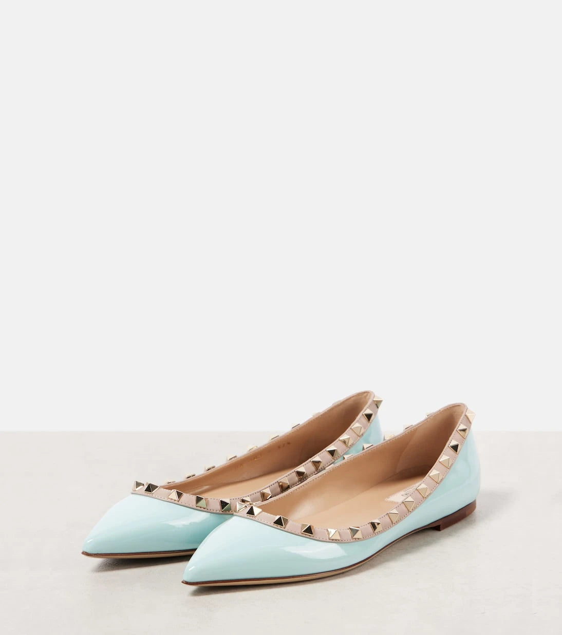Valentino Garavani - Rockstud patent leather ballet flats