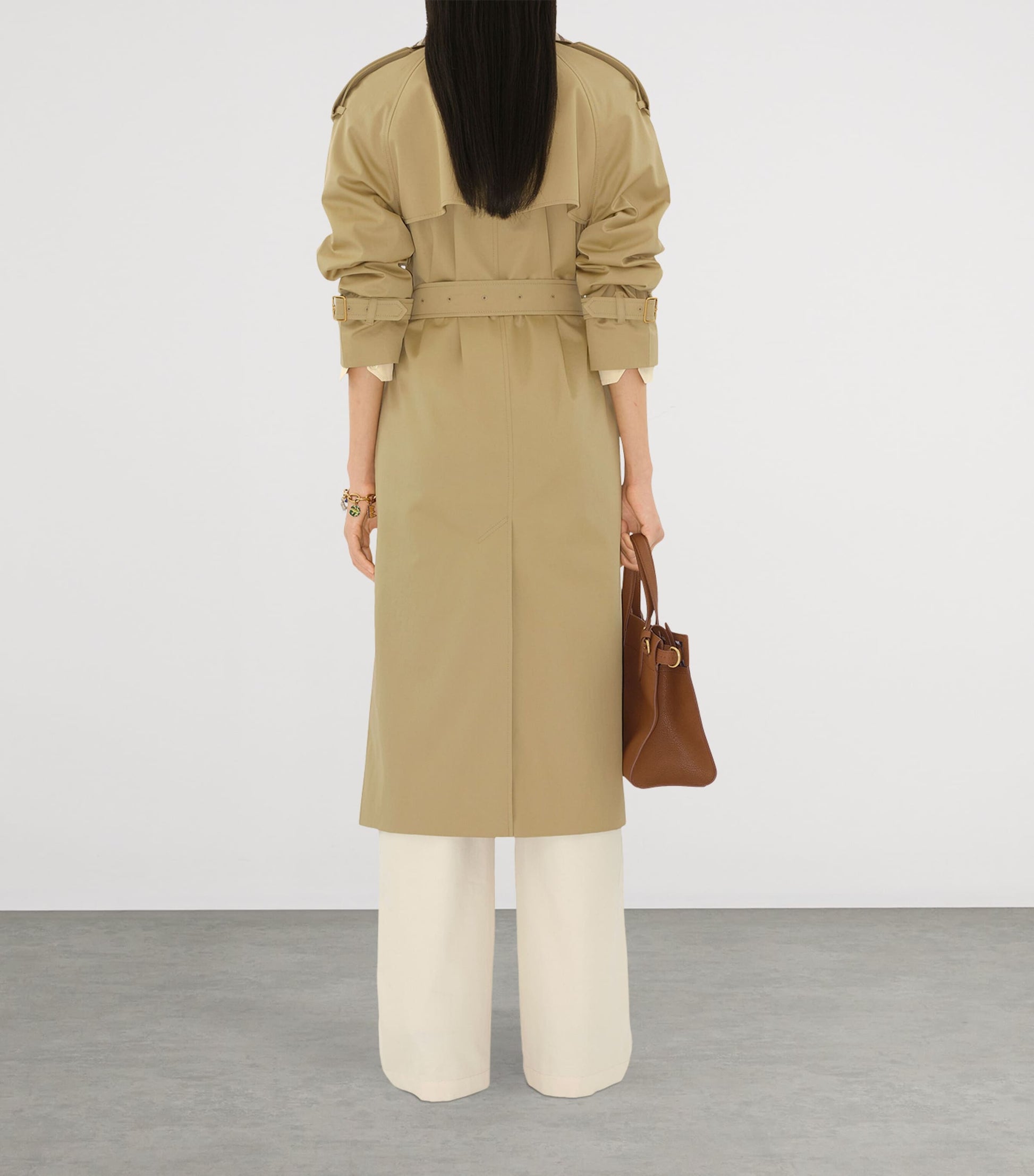 Burberry Beige Long Castleford Trench Coat