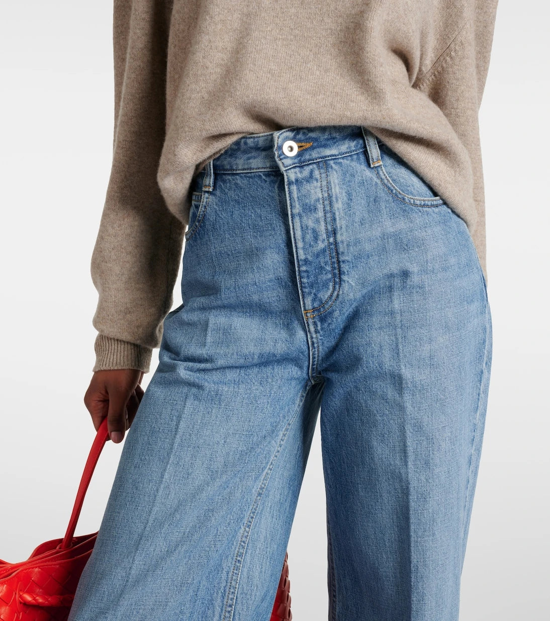 Bottega Veneta - Mid-rise wide-leg jeans