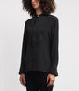 Victoria Beckham Black Bib-Detail Blouse