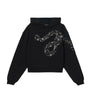 AllSaints Black Cotton Embellished Pippa Hoodie