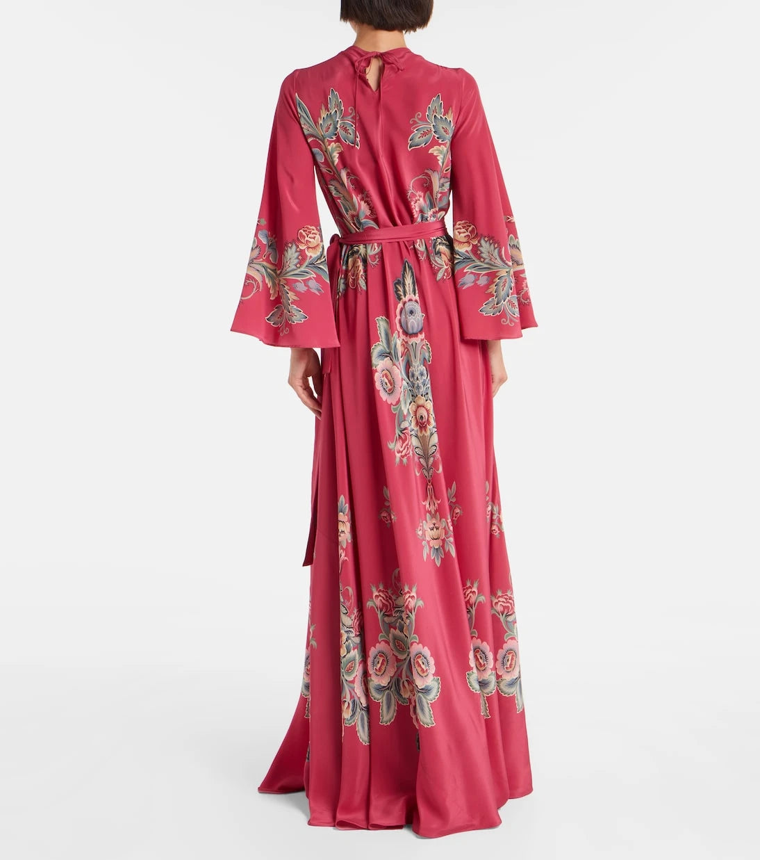 Etro - Belted printed silk maxi dress