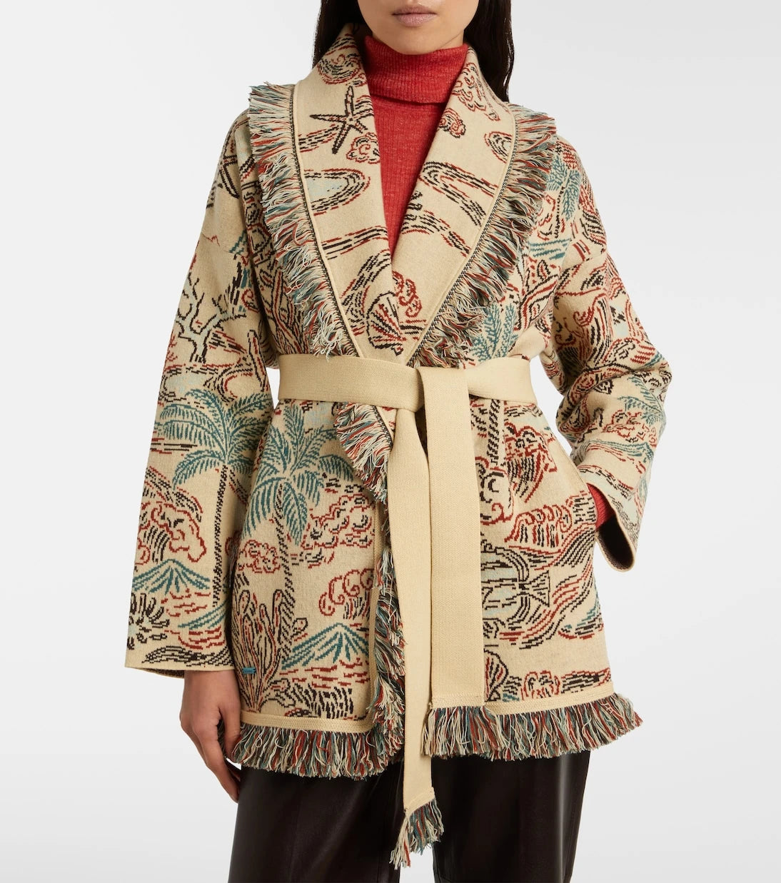 Alanui - Sketched By The Sea wool cardigan