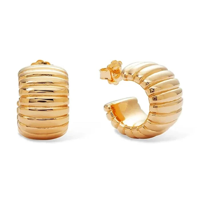 Pozlanmış gümüşten kadın küpeleri Bott Earrings