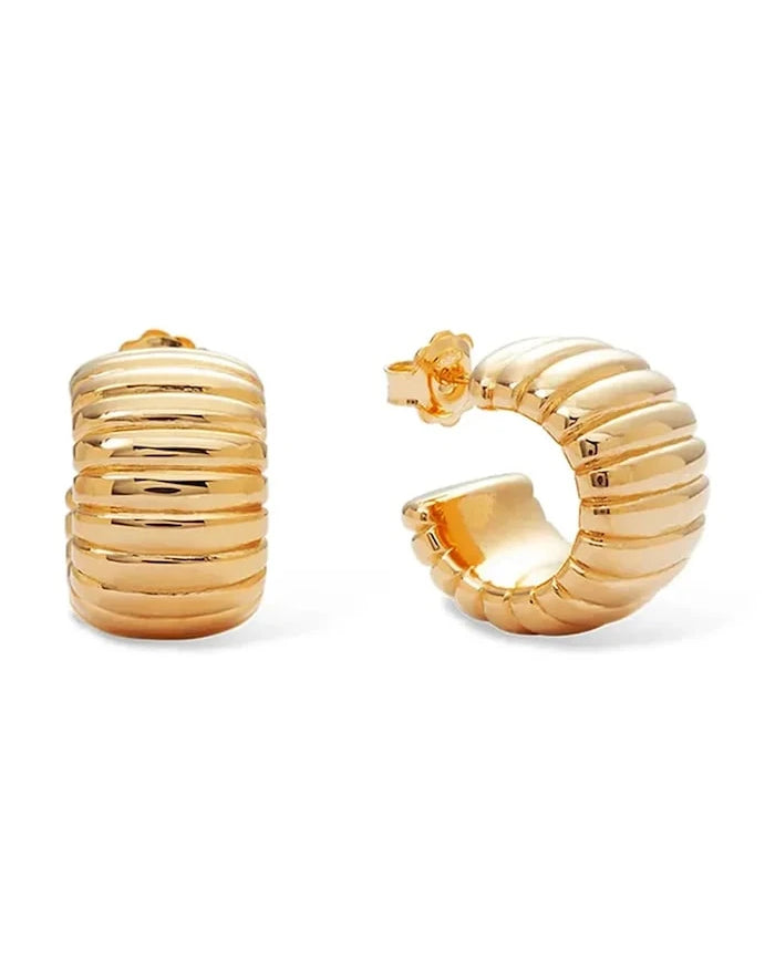 Pozlanmış gümüşten kadın küpeleri Bott Earrings