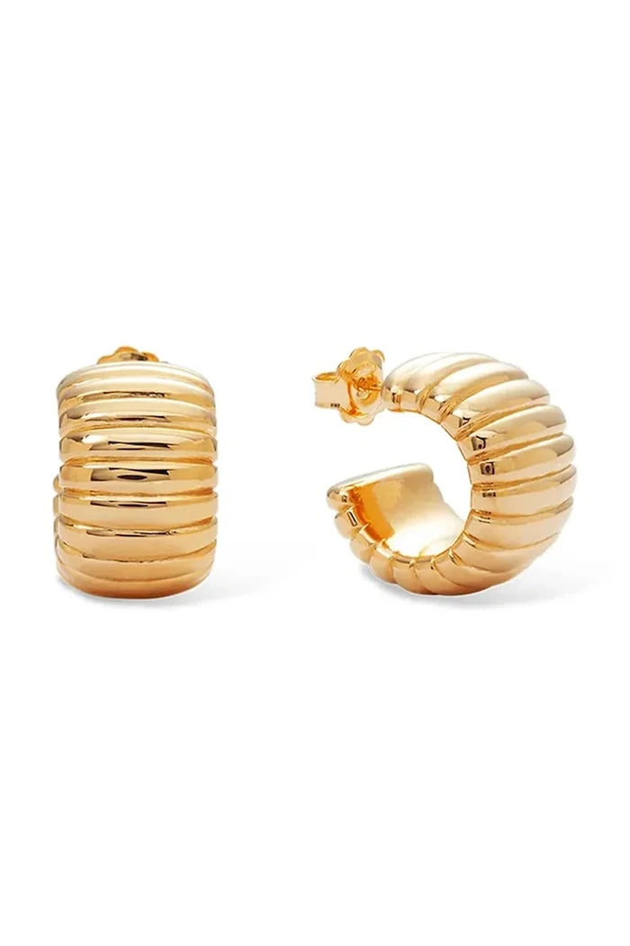 Pozlanmış gümüşten kadın küpeleri Bott Earrings