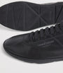 Leather Rib-Trim Sneakers