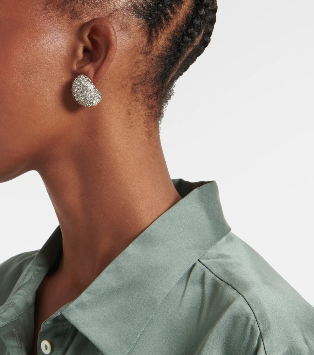 Jennifer Behr - Tinsel crystal-embellished earrings