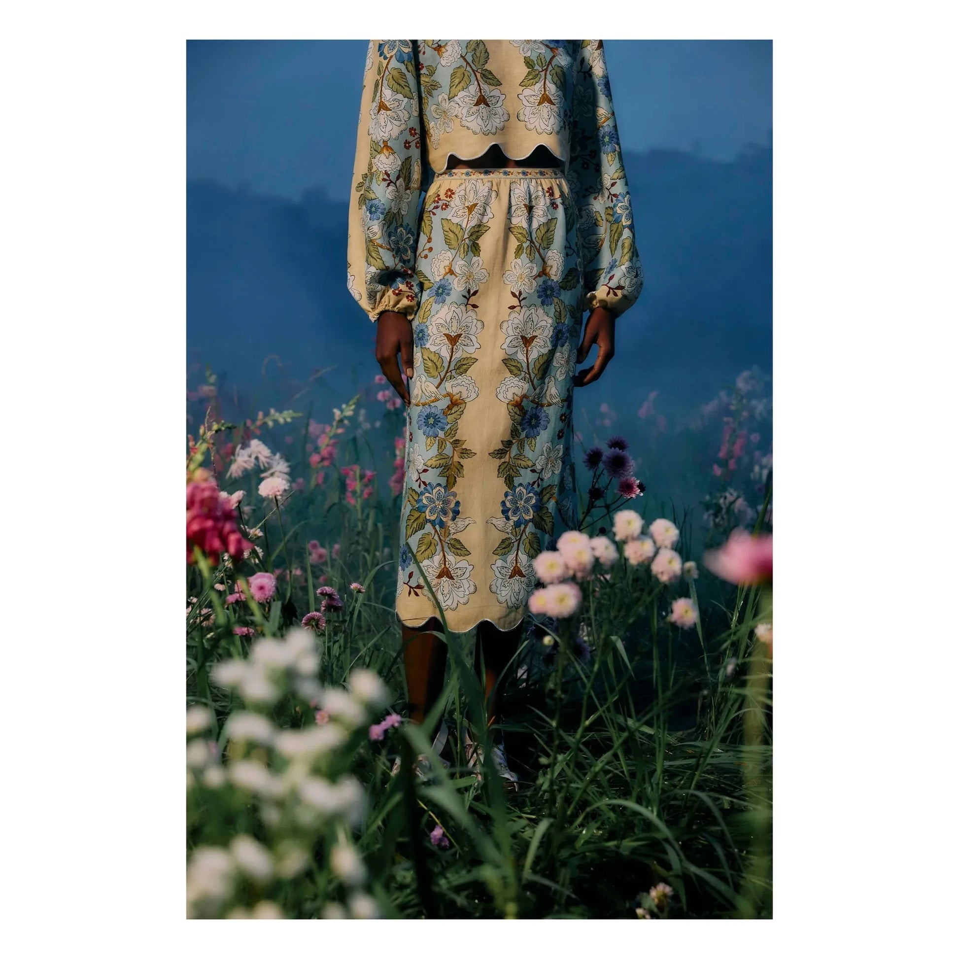 Farm Rio - Garden Linen skirt | Sand