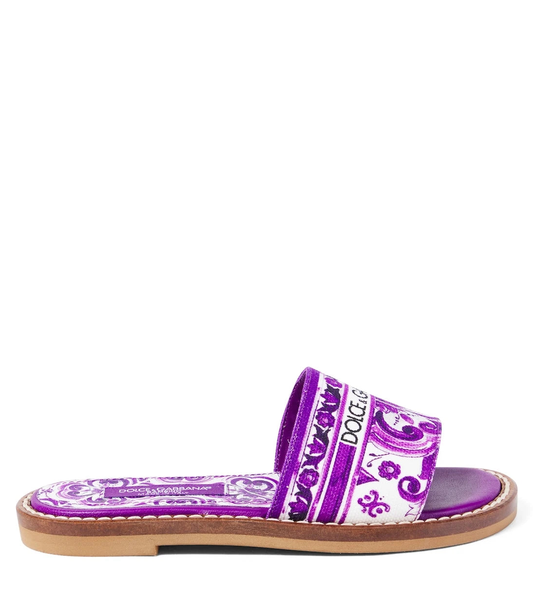 Dolce&Gabbana Kids - Majolica canvas slides