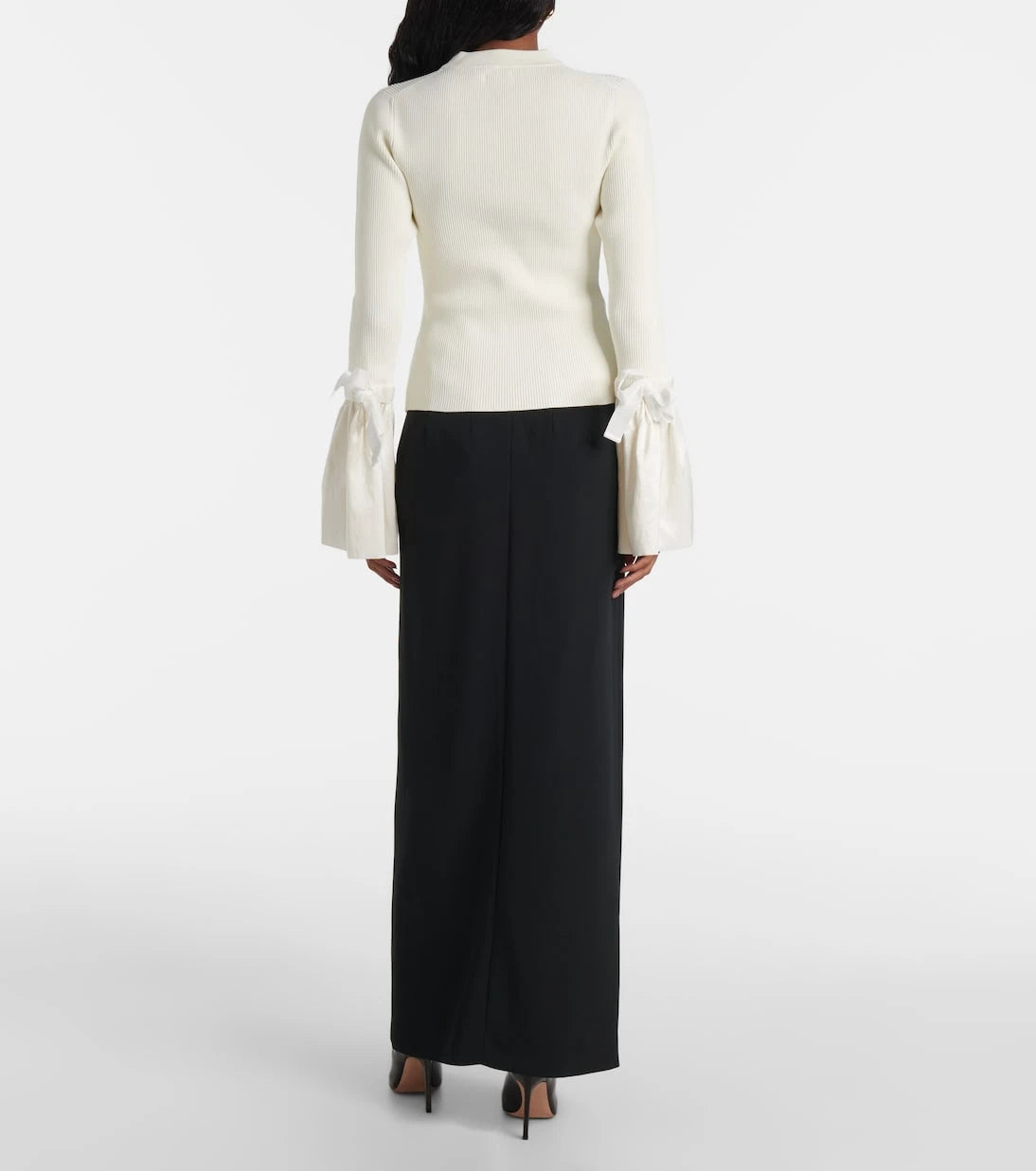 Simkhai - Agata taffeta-trimmed ribbed-knit top