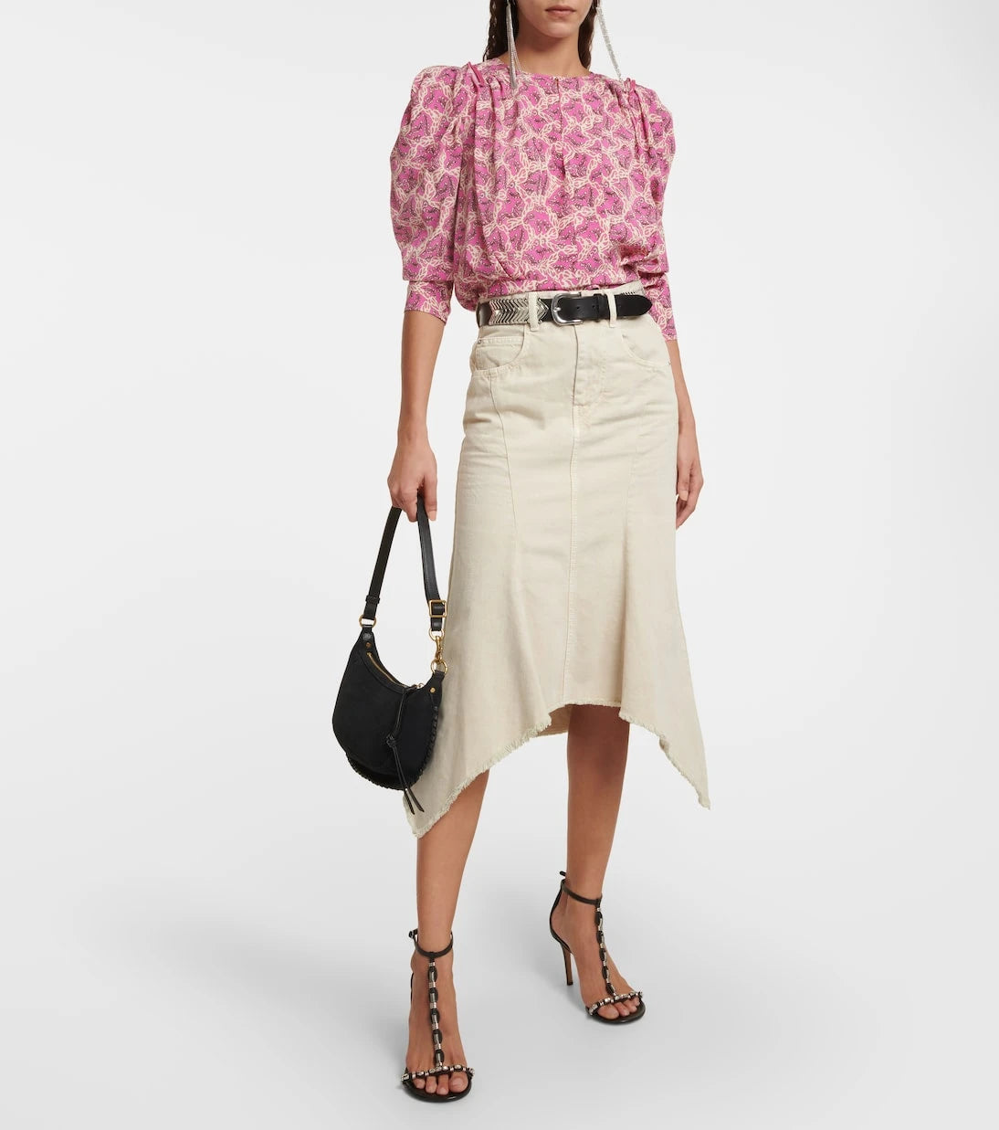 Isabel Marant - Nyda denim midi skirt
