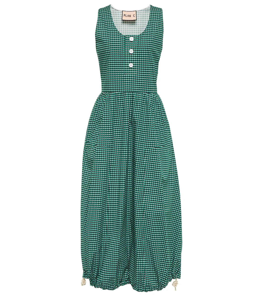 Plan C - Checked cotton dress