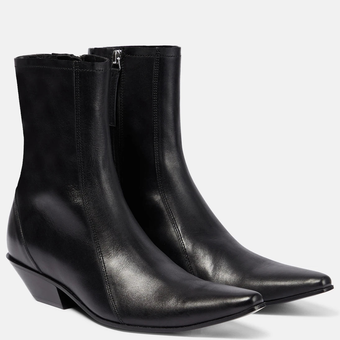 Acne Studios - جزمة رعاة البقر الجلدية