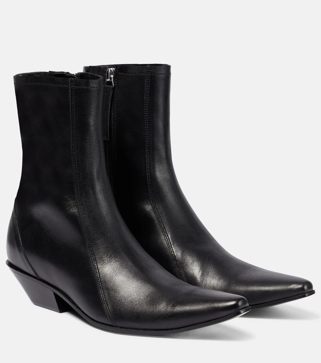 Acne Studios - جزمة رعاة البقر الجلدية