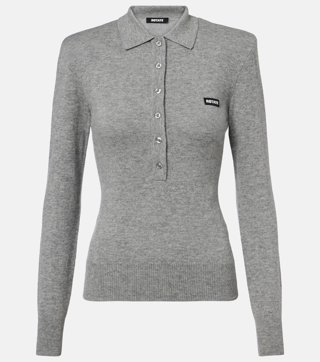 Rotate - Wool and cashmere polo sweater