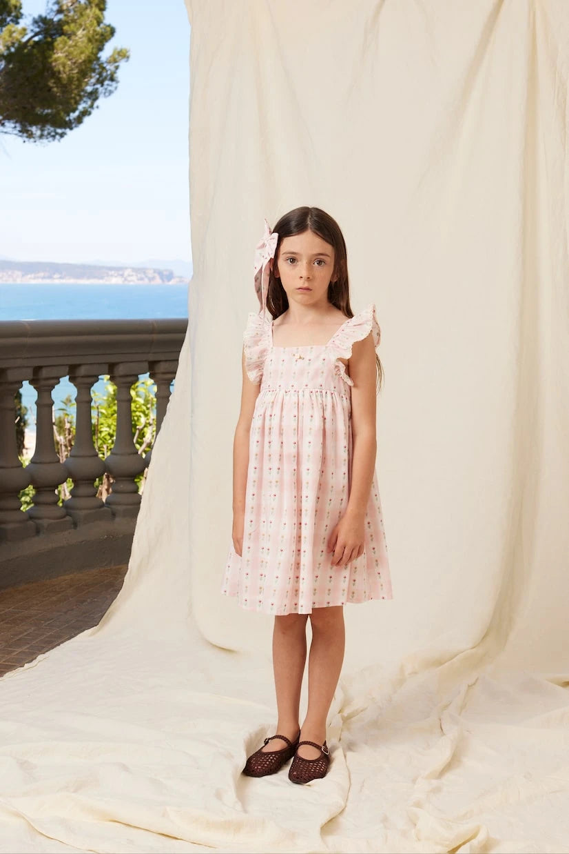 Bebe Organic - Bella checked floral cotton dress